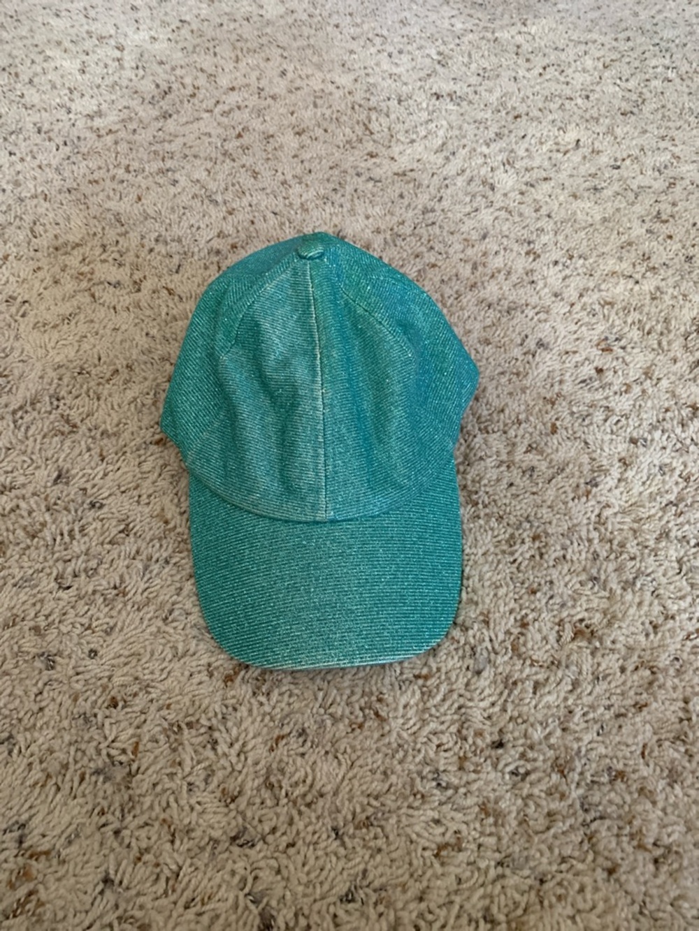 Shimmery Teal Baseball Cap for Women